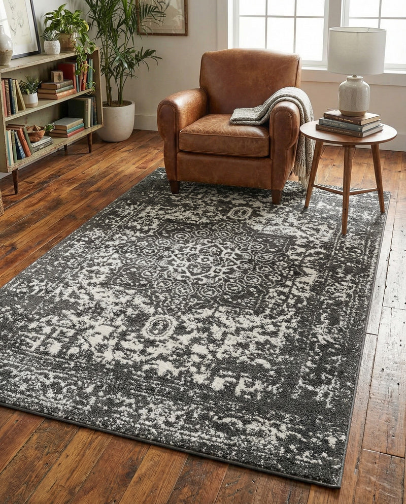 Georgetown Rugs Collection Area Rug - Dupont (Dark Gray) Rectangle Dark Gray  lifestyle 16