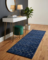 Hollywood Luxe Collection Area Rug - Sunset (Navy Blue Silver) Runner Navy Blue Silver  lifestyle 46