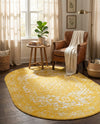 Georgetown Rugs Collection Area Rug - Dupont (Yellow) Oval Yellow  lifestyle 61