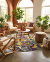 Marrakesh Elegance Collection Area Rug -  Toubkal Round Multi  lifestyle 32