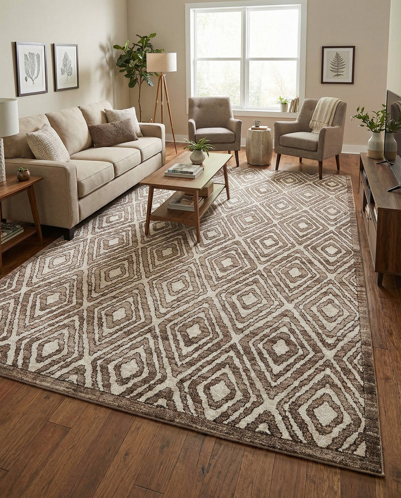 Sanctuary Retreat Collection Area Rug -  Oasis Rectangle Chocolate Brown  lifestyle 36
