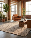 Sahara Berber Wool Collection Area Rug - Marrakesh Rectangle Camel Brown  lifestyle 47