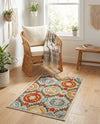 Outdoor Marrakesh Collection Area Rug -  Asilah Rectangle Ivory Beige  lifestyle 44