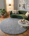 Alpine Plush Collection Area Rug -  Cortina (Sterling) Round Sterling  lifestyle 72