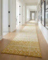 Mediterranean Lattice Collection Area Rug -  Casablanca (Ivory and Yellow) Runner Ivory and Yellow  lifestyle 91