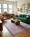 Rustic Charm Revival Collection Area Rug - Farmstead Rectangle Purple  lifestyle 18