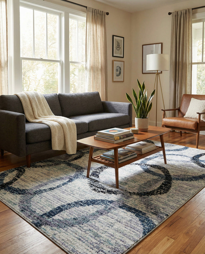 Santa Fe Trails Collection Area Rug -  Taos Rectangle Ivory  lifestyle 12