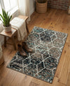 Trellis Mosaic Collection Area Rug - Arborville (Blue Multi) Rectangle Blue Multi  lifestyle 15