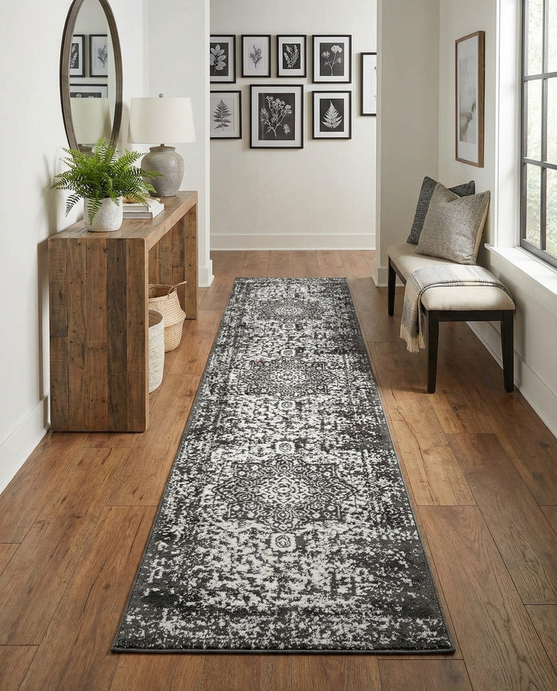 Georgetown Rugs Collection Area Rug - Dupont (Dark Gray) Runner Dark Gray  lifestyle 79