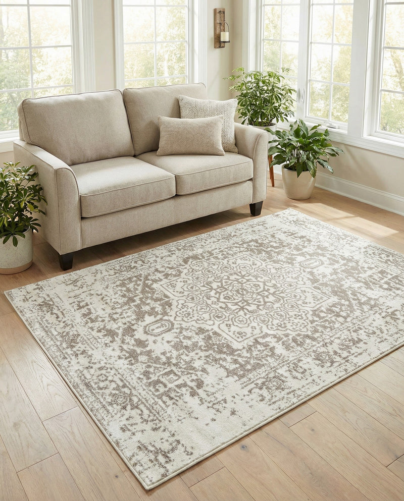 Georgetown Rugs Collection Area Rug - Dupont (White) Rectangle White  lifestyle 3