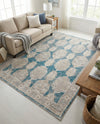 Seville Stripes Collection Area Rug -  Granada (Blue) Rectangle Blue  lifestyle 11