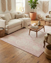 Dover Terrace Collection Area Rug -  Lagoon (Pink) Rectangle Pink  lifestyle 11