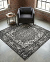 Georgetown Rugs Collection Area Rug - Dupont (Dark Gray) Square Dark Gray  lifestyle 69