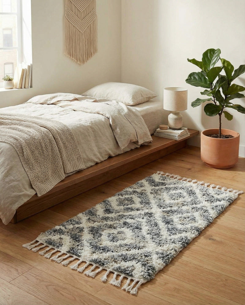 Cozy Cove Shag Collection Area Rug -  Dunes Rectangle Gray  lifestyle 37