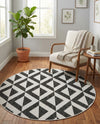Urban Oasis Rugs Collection Area Rug -  Highrise (Charcoal Gray) Round Charcoal Gray  lifestyle 36
