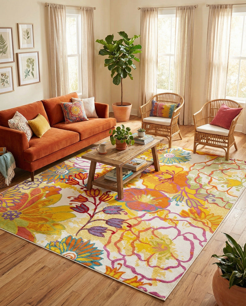 Venetian Elegance Collection Area Rug -  Accademia Rectangle Ivory  lifestyle 63