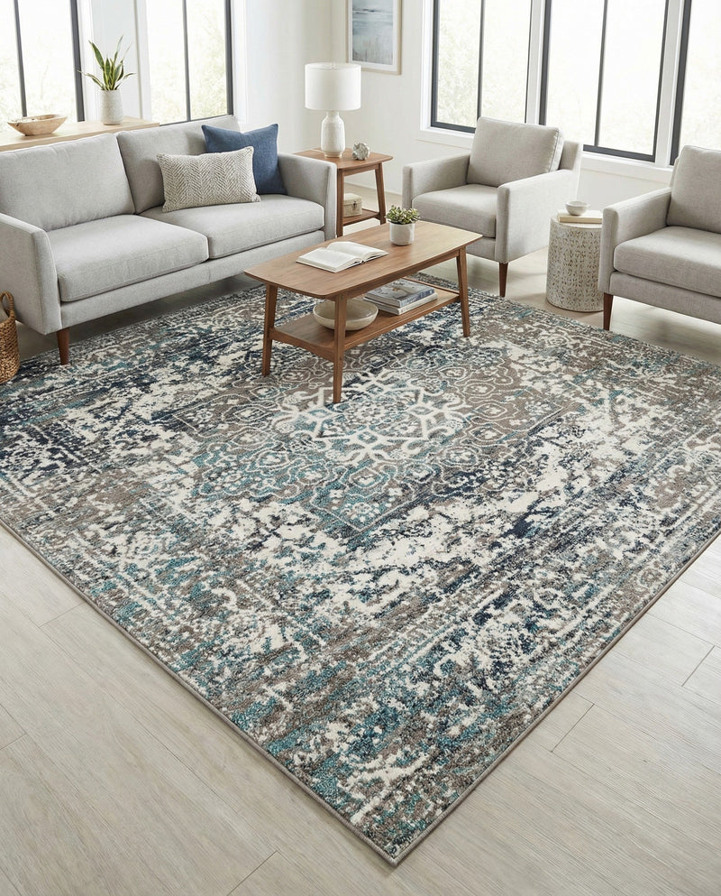 Georgetown Rugs Collection Area Rug - Dupont (Gray) Square Gray  lifestyle 42