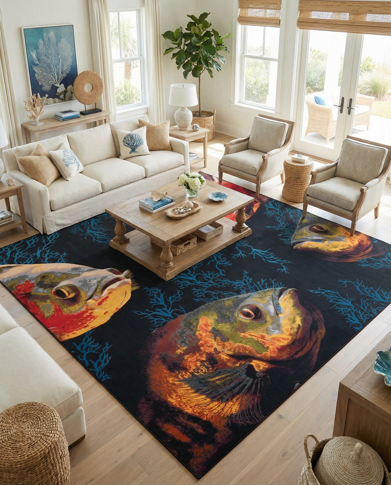 Seaside Haven Rugs Collection Area Rug -  Harbor Square Multi  lifestyle 64