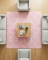 Trellis Mosaic Collection Area Rug -  Pergolatown (Light Pink) Square Light Pink  lifestyle 61