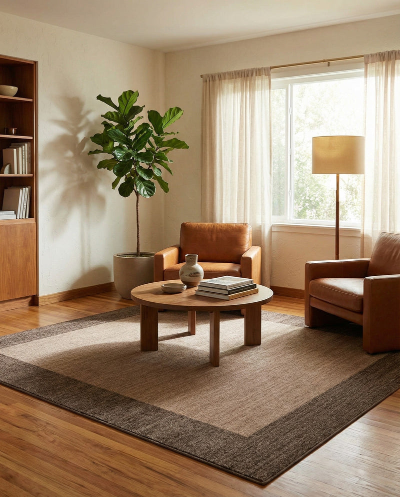 Studio Haven Collection Area Rug -  Conservatory (Light Brown) Square Light Brown  lifestyle 72