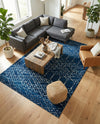 Marrakesh Lattice Collection Area Rug - Casablanca (Navy Blue) Rectangle Navy Blue  lifestyle 4