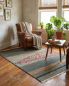 Zagros Oasis Collection Area Rug -  Kermanshah Rectangle Blue  lifestyle 9