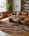 Neptune Elegance Collection Area Rug - Triton Round Multi  lifestyle 26