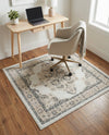 Beverly Grove Collection Area Rug -  Fairfax (Ivory) Square Ivory  lifestyle 74