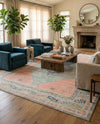 Savannah Series Collection Area Rug -  Augusta (Pink) Rectangle Pink  lifestyle 30