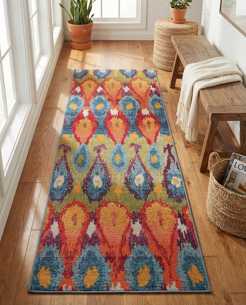 Urban Terrace Collection Area Rug -  Compass Runner Multi  lifestyle 39
