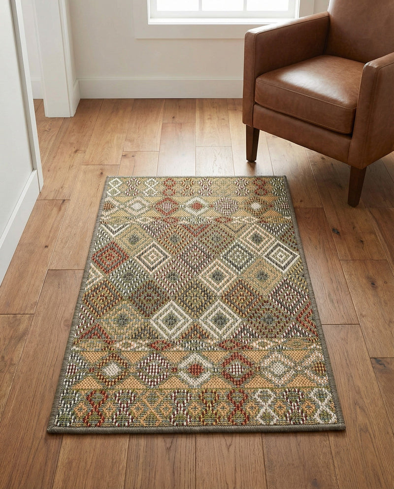 Coastal Terrace Collection Area Rug -  Pelican Rectangle Multi  lifestyle 12