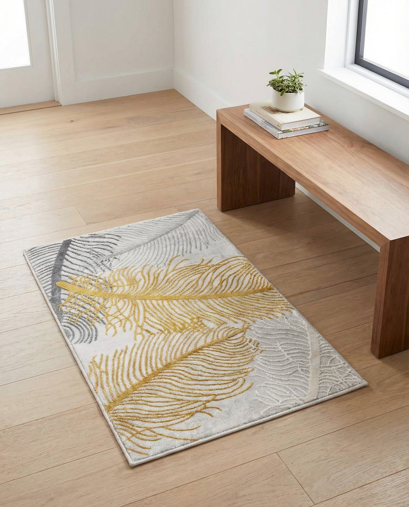 Bloomsbury Elegance Collection Area Rug -  Westminster Rectangle Yellow Gray  lifestyle 39