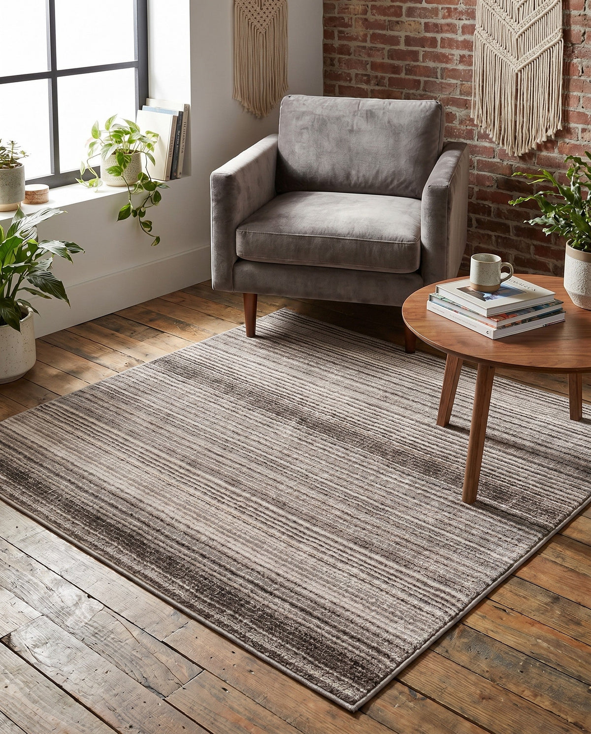 Jewel Oasis Collection Area Rug - Sapphire (Gray) Square Gray  lifestyle 91