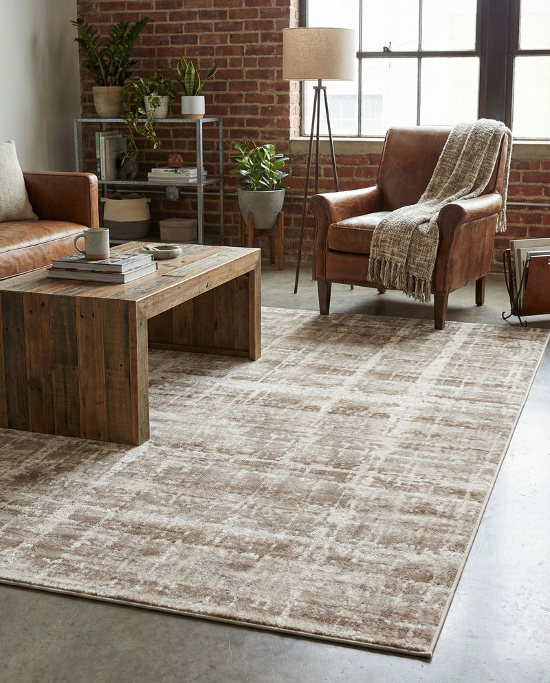 Metro Heights Collection Area Rug -  Flatiron Rectangle Light Brown  lifestyle 29