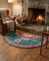 Brighton Terrace Collection Area Rug - Hove (Blue) Hearth Blue  lifestyle 54