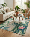 Seaside Blooms Collection Area Rug -  Paradise Rectangle Multi  lifestyle 35