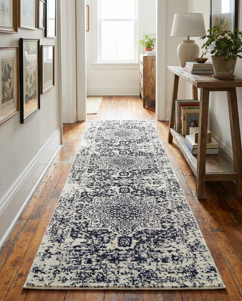 Georgetown Rugs Collection Area Rug - Dupont (Blue) Runner Blue  lifestyle 69