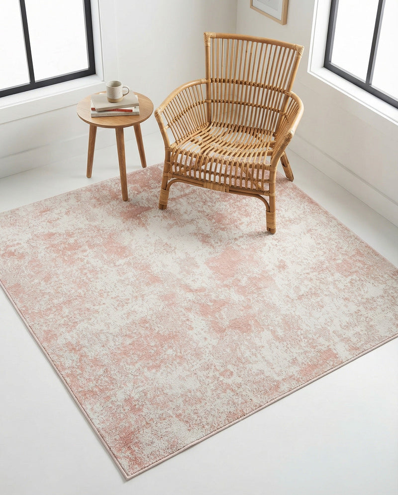 Luminara Sands Collection Area Rug - Elysium (Carnation Pink) Square Carnation Pink  lifestyle 34