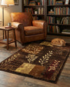 Bistro Lounge Collection Area Rug -  Affogato Rectangle Brown  lifestyle 30