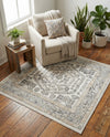 Adriana Terrace Collection Area Rug - Capri (Ivory) Square Ivory  lifestyle 72