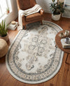 Beverly Grove Collection Area Rug -  Fairfax (Ivory) Oval Ivory  lifestyle 71