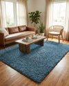 Eternal Plush Oasis Collection Area Rug -  Tranquility (Aegean Blue) Rectangle Aegean Blue  lifestyle 26
