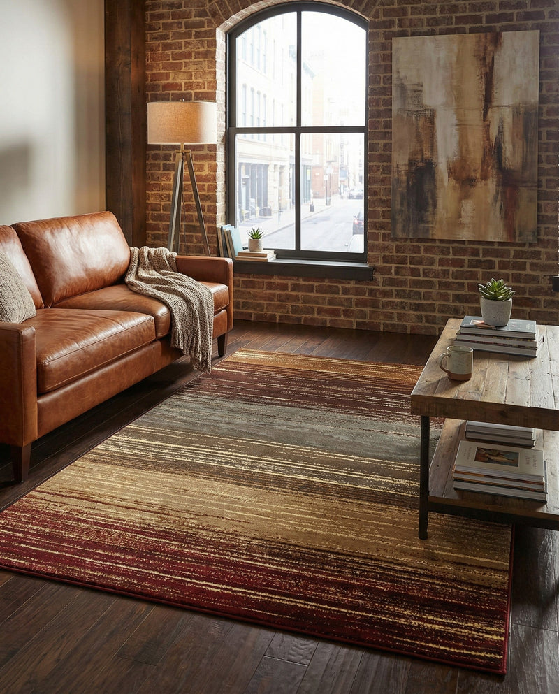 Bistro Lounge Collection Area Rug -  Cortado Rectangle Beige  lifestyle 13