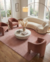 Solid Shag Seaside Collection Area Rug - Azure Cove (Pink) Rectangle Pink  lifestyle 4