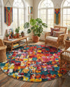 Venetian Elegance Collection Area Rug -  Sant'Erasmo Round Multi  lifestyle 35