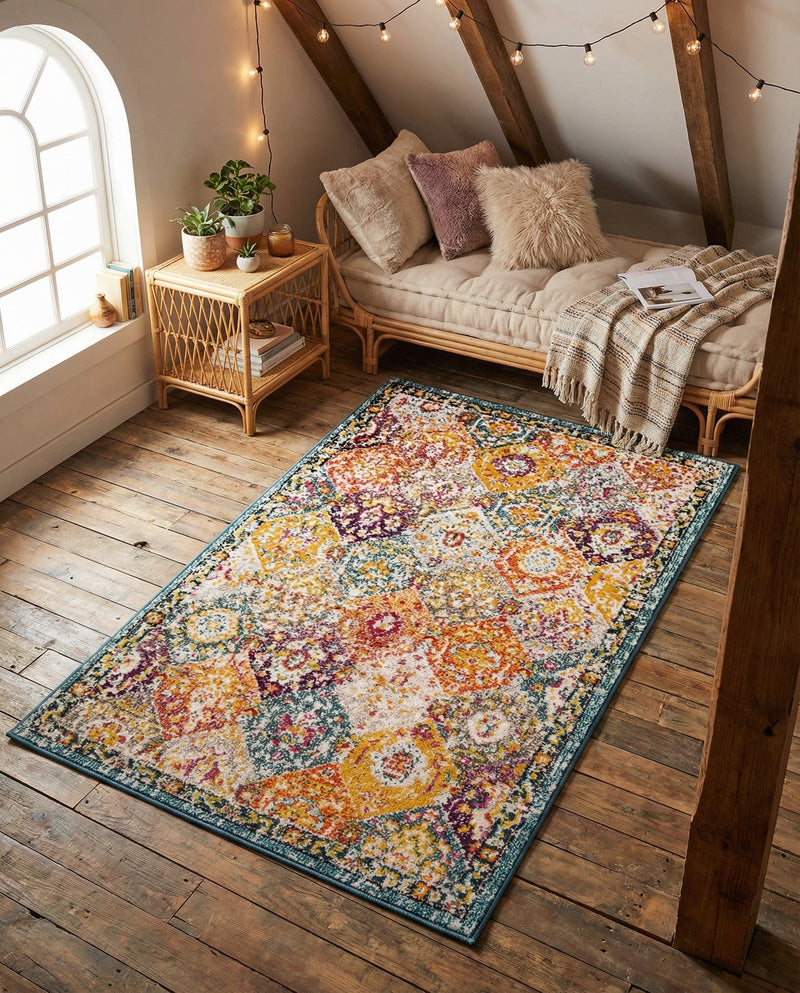 Brighton Terrace Collection Area Rug -  Rottingdean (Multi) Rectangle Multi  lifestyle 13