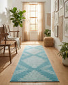 Seychelles Stripes Collection Area Rug - Mahe (Light Blue) Runner Light Blue  lifestyle 33