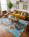 Colorburst Oasis Collection Area Rug -  Fresco Rectangle Aqua  lifestyle 8