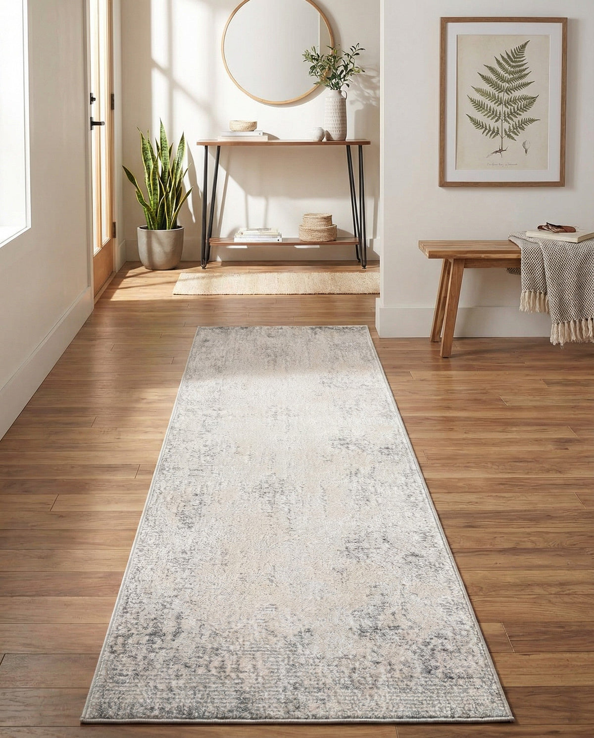 Aegean Elegance Collection Area Rug -  Ithaca Runner Gray  lifestyle 92