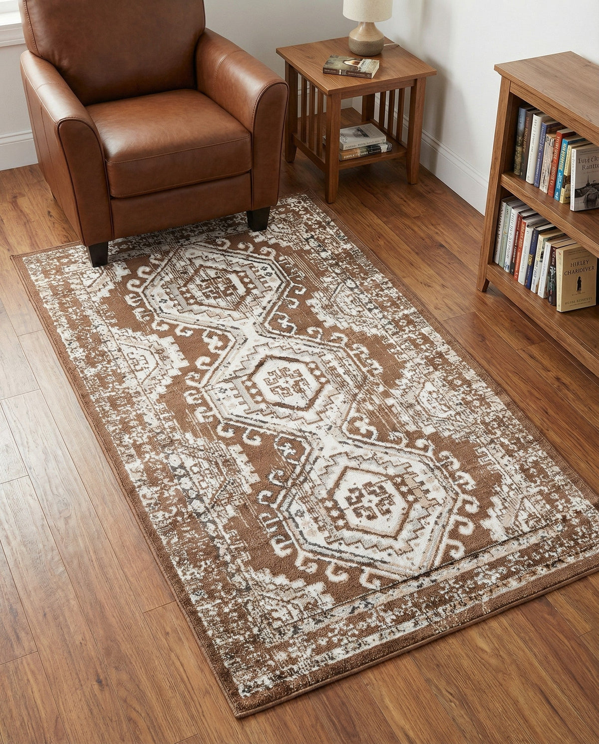 Savannah Elegance Collection Area Rug -  Tybee (Brown) Rectangle Brown  lifestyle 26